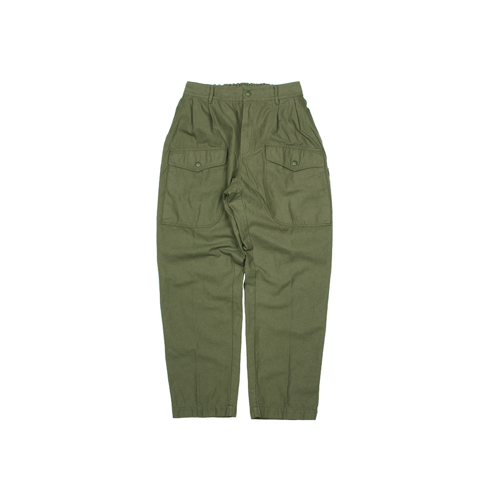 COTTON TWILL AIRCRAFT PANTS [OLIVE GREEN]